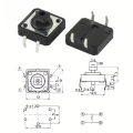 25Pcs 12*12*7.3MM Micro Switch Button Switch Momentary Tactile Push Button Switchs Circular 5 Colors Cap Kit DIY For Arduino. 