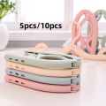 5pcs/10pcs Foldableable Portable Clothes Hanger Travel Portable Clothes Hanging Rack Multi-functional Storage Home Business Trip. 