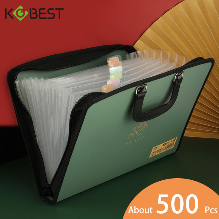 New 13 Grids A4 File Folder MultiLayer Expanding Thickening Document