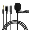 USB Mini Lavalier Microphone Type C Metal Clip Lapel Mic 3.5mm Condenser Microphone For PC Laptop Mobile Phone Conference Mike. 