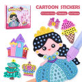Handmade Set Beads Pen DIY Girls Toys, Creative Production Sticker Princess Rainbow Bow Girl Gifts Toy for Kids. 