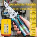 Industrial Grade Foldable Wire Stripper Pliers, Multifunctional Electrician Tool for Wire Cutting & Crimping. 
