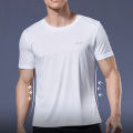 Men's Quick Dry Short Sleeve Gym Running Moisture Wicking Round Neck T-Shirt Training Exercise Gym Sport Shirt Tops Lightweight.