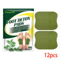 Detox Foot Patches Pads 12/24Pcs Natural Herbal Wormwood Artemisia Argyi Feet Body Toxins Cleansing Relieve Stress Help Sleeping. 