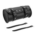 Motorcycle Back Seat Bag PU Leather Tail Pack Waterproof Motorbike Side Bag Retro  Mini Universal Roll Bag. 