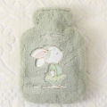 Cartoon Plush Rabbit Bear Hot Water Bottle Water Filling Velvet Small Portable Student Hand Warmer Cute Warm Water Bag.