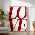 Modern Retro Love Poster Vintage 70s Love Quote Red Typography Wall Art Canvas Painting Posters For Living Room Home Decor. 