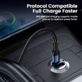 Toocki 33W Mini Car Charger PD QC3.0 Quick Charge Type C Pull Ring Car USB Charger For iPhone 15 S24 Support PPS.