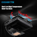 COXBYTE CPU Cooler ITX 4Pin PWM RGB 6 Heat Pipes CPU Air Cooler For AMD AM4/5 Intel LGA1700 1150 1155 1200 Processor Cooling Fan.