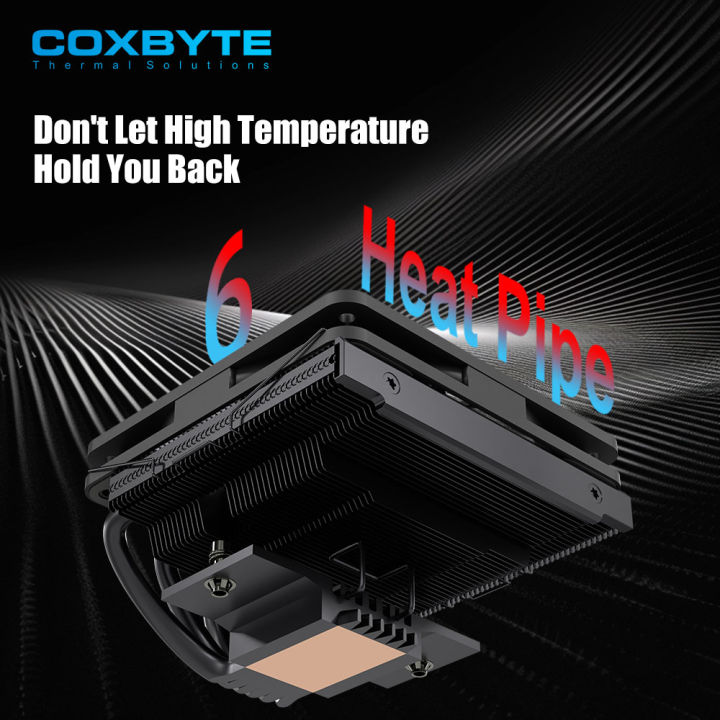 COXBYTE%20CPU%20Cooler%20ITX%204Pin%20PWM%20RGB%206%20Heat%20Pipes%20CPU%20Air%20Cooler%20For%20AMD%20AM4/5%20Intel%20LGA1700%201150%201155%201200%20Processor%20Cooling%20Fan%20-%20Image%202