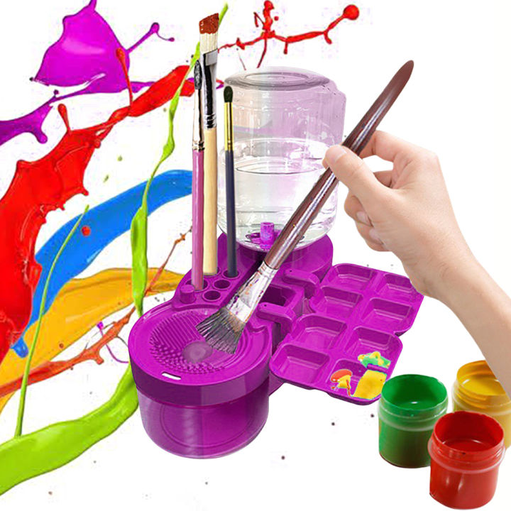 Paint Brush Cleaner With Drain Button Automatic Water Circulation Paint ...