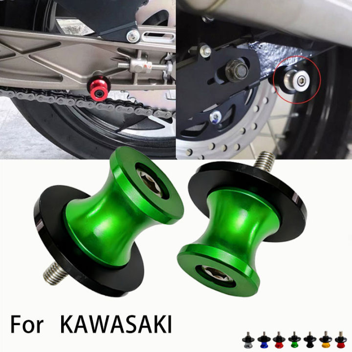 10mm-For KAWASAKI Ninja ZX6R ZX7R ZX9R ZX10R ZX12R ZX14R Z1000 Z750 Motorcycle CNC Swing Arm Spools Sliders Swingarm Screw Stand