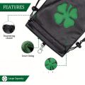Four Leaf Clover Design Golf Valuables Pouch Golf Pouch Bag with Drawstrings Golf Tee Bag Pouch Golf Tee Pouch Golf Ball.