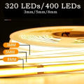 3mm/5mm/8mm DC5V High Density COB Light Strip 320 400LEDs Flexible COB LED Tape Light Bar Dimmable TV Kitchen Bedroom Decoration.