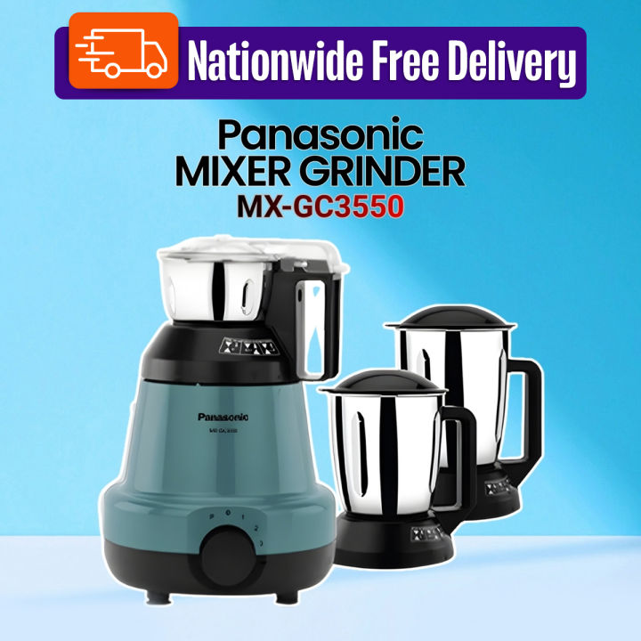 PANASONIC Official MX-GC3550 Mixer Grinder (Coral Blue) with Free Delivery | Official Warranty