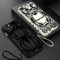 Marvel Iron man Spiderman Phone Case for Apple iPhone 15 Pro Max 13 14 Plus 12 Mini 11 Pro XR 8 SE 7 8 XS MAX Cover. 