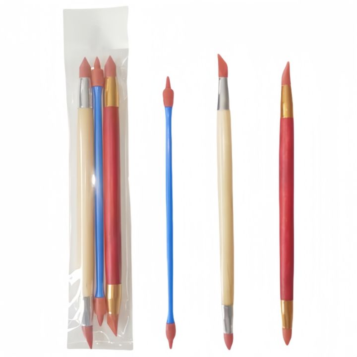 Clay Tools Double Head Silicone Pen 3 Sets Sculpture Pen Pottery Clay Sculpture DIY Tools