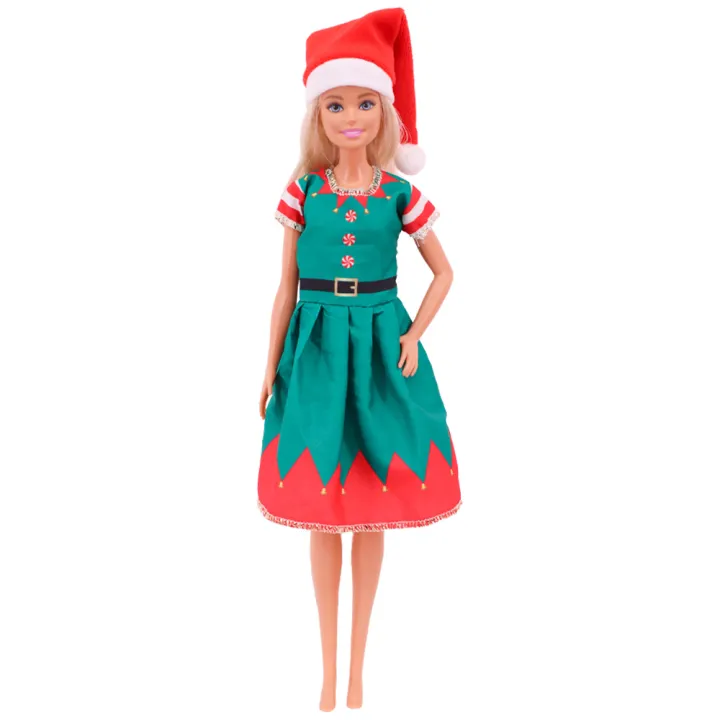 30Cm%20Doll%20Clothes%20Red%20Plush%20Overcoat%20Outfit%20Princess%20Dress%20Fashionable%20Suit%20For%20%2011.8inch%20Doll%20Christmas%20Surprise%20-%20Image%206