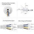Infrared Movement Detector Adjustable Smart Time Delay PIR Motion Sensor Switch For LED Light Bulb Downlight Fan Lamp AC85-265V. 