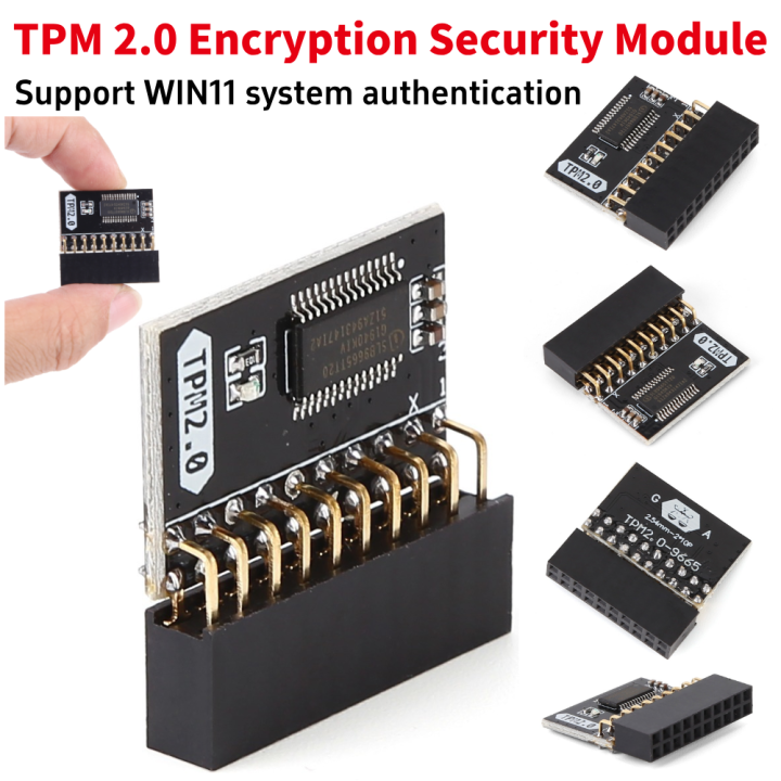 TPM 2.0-9665 Encryption Security Module Pitch LPC TPM GA 20-1 GC-TPM2.0 For  Gigabyte Motherboard Card for WIN11 System