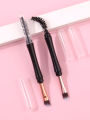 mini dual ended makeup brush eyeshadow brush eyeliner brush with dust-proof cover Microbrush eyelashes eyebrow brush. 