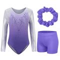 Kids Girls Sleeveless Ballet Dance Leotard with Shorts Rhythmic Gymnastics Leotard for Girls Skating Bodysuits. 