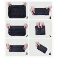 9Pcs Travel Organizer Bags Suitcase Packing Cubes Portable Fold Wardrobe Luggage Clothes Makeup Digital Shoe Storage Bags. 