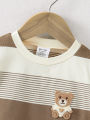2025 New Baby Summer Cool Breathable Knit Round Neck T-Shirt + Shorts 2-Piece Set Outfit for Boys Girls Infant Toddler Clothing.