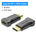 Vention DP to HDMI Adapter 4K30Hz Display Port Male to HDMI Female Converter for PC Laptop Projector DisplayPort to HDMI Adapter. 