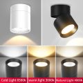 Led Downlight Foldable Tri color Spot Light 7/10/15W Surface Mounted Down Ceiling Lamp For Indoor Lighting Living Room Bedroom.