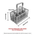 Multifunctional Dishwasher Basket Knife and Fork Storage Basket Foldable Cutlery Holder Dishwasher Basket Replacement Part. 