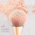 Rose Golden Fan Makeup Brush,Cosmetic Brush Loose Powder Brush ,Highlighting Brush Blush Brush-Soft Hair Makeup Fixing. 