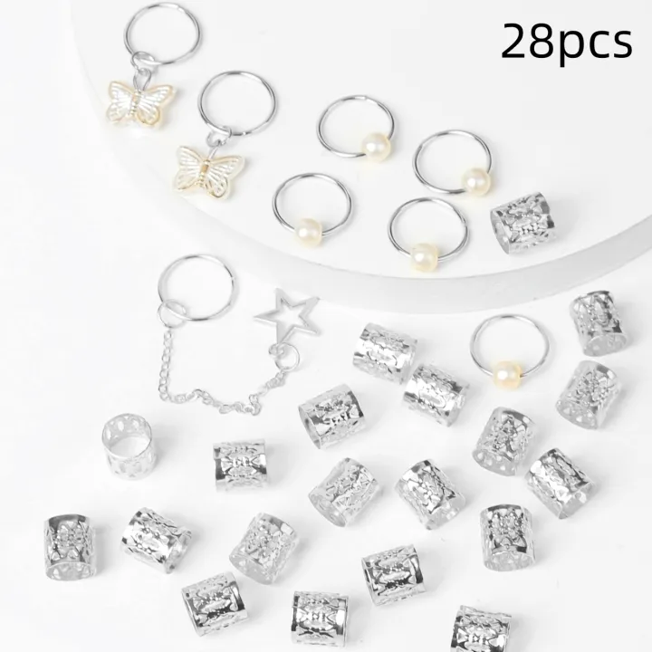 28Pcs%20Hair%20Braids%20Cuffs%20Hair%20Charms%20Dreadlock%20Jewelry%20Braid%20Jewelry%20Braid%20Rings%20Braid%20Decorations%20Jewelry%20For%20Hair%20Dreadlock%20-%20Image%207