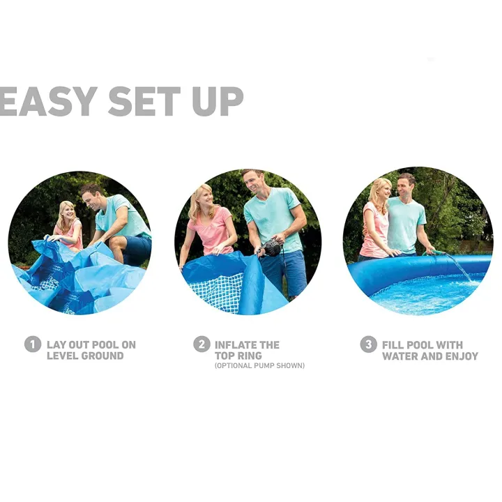 INTEX%20Easy%20Set%20Inflatable%20Above%20Ground%20Portable%20Outdoor%20Family%20Swimming%20Pool%208Ft%20X%2024%20-%20Image%204