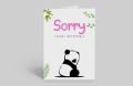 Cute Panda Sorry Card | A4 Size Apology Card | Thoughtful Sorry Gift. 