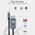 USB C to HDMI Cable 4K Aluminum Type-C to HDMI Cord Support Thunderbolt 3 & 4 for iPhone 15 Series, MacBook, iPad Pro,Dell, HP. 