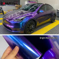 Sparkle Metallic Chameleon Vinyl Wrap Film Roll Purple To Blue Car Adhesive Vinyl Motorcycle Decal Wrapping Car Film Covering.