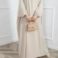 Off-white Butterfly Abaya/ White butterfly abaya/ Kaftan abaya. 