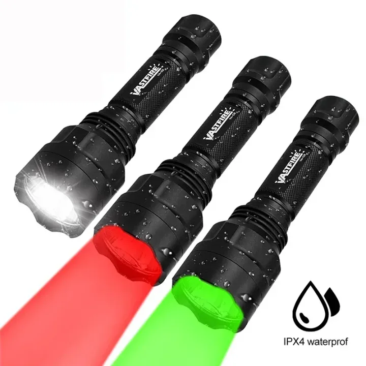 C8%20LED%20Flashlight%20White/Green/Red%20Tactical%20Hunting%20Rifle%20Lantern+Pressure%20Switch+Rail%20Scope%20Mount+18650+USB%20Charger%20-%20Image%202