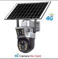 4G Sim  Solar Camera Dual Lens dual  view  Outdoor 8MP 4K Low Power Battery IP Camera PIR Night Vision V380 Pro CCTV Security Protection. 