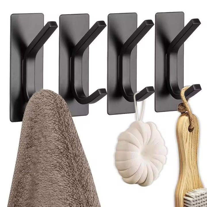 4pcs%20Towel%20Hooks%20Self%20Adhesive%20Bathroom%20Hooks%20304%20Stainless%20Steel%20Bathrobe%20Hooks%20%20Storage%20Hanger%20Strong%20Adhesion%20Stick%20Wall%20Hook%20-%20Image%205