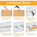 Hidden Floating Shelf Bracket Wall Shelf Kitchen Shelf, Fireplace Mantel Bracket Invisible Wall Mount Bracket for Home & Office. 