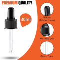 Glass Dropper for Essential Oils, Herbal Extracts, Homeopathic Remedies, Nail Polish Remover, 30 ml 8-pack. 
