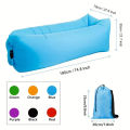 Portable Lazy Inflatable Sofa - Outdoor & Indoor Foldable Air Mattress, Quick-Fold Sofa Bed for Lunch Breaks. 