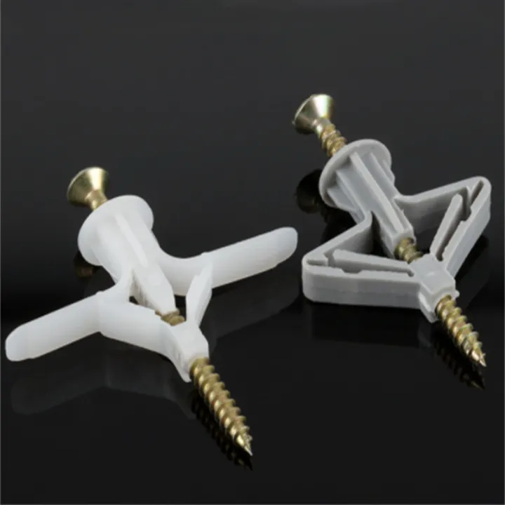 50pcs%20Plastic%20Toggle%20Anchor%20With%20Screw%20M4%20Curtain%20Drywall%20Wall%20Cable%20Plug%20Aircraft%20Expansion%20Pipe%20Anchor%20Bolt%20Accessories%20-%20Image%207