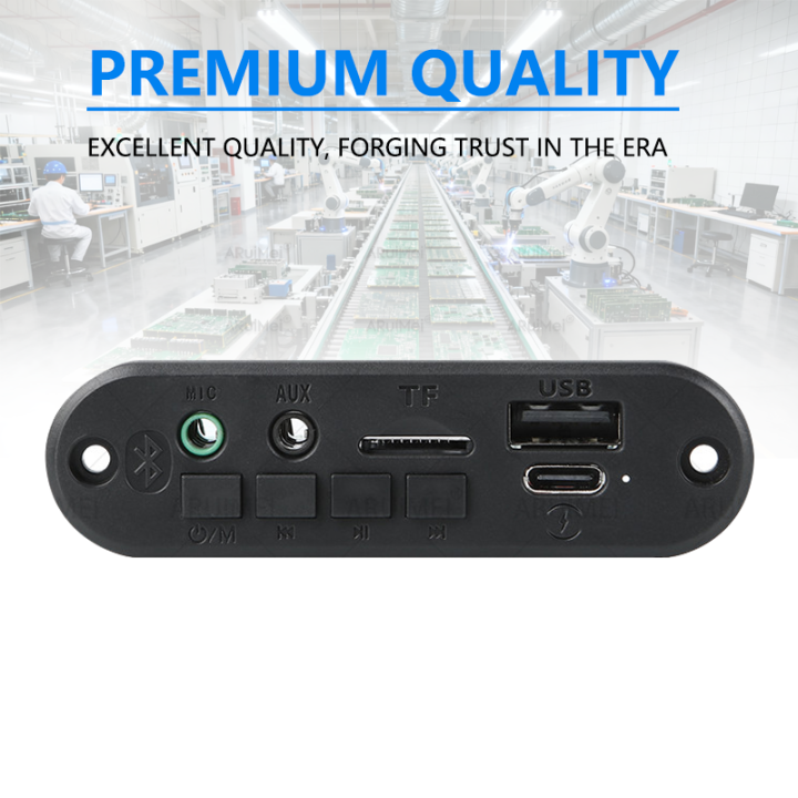 2PCS 2x3W Bluetooth 5.0 Amplifier Board with Case, USB Powered MP3 ...