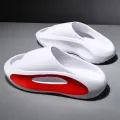 Popular eva slippers men's summer 2024 new beach sandals outer wear popular thick-soled aircraft slippers. 