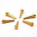 6 Pcs Brass Guitar Bridge Pins Guitar Bridge Strings With Guitar Bridge Pin Puller Nail Pins Guitar Parts Replacement.