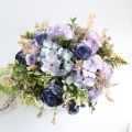 Retro Silk Red Artificial Rose Flowers DIY Autumn Wedding Home Decoration Fake Peony Hydrangea Bride Bouquet. 