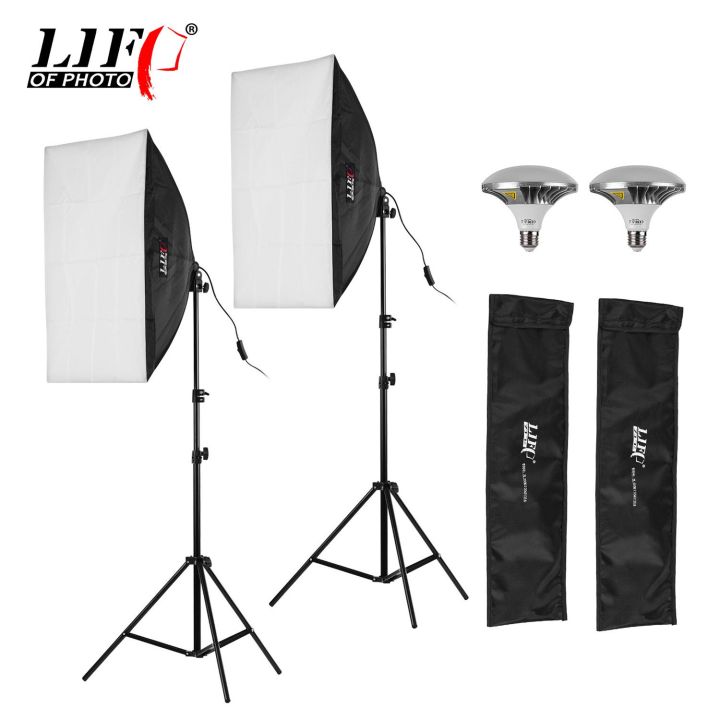 Life Of Photo Imported Softbox Lightning set with tripod stand | YouTube videography Softbox | Umbrella light